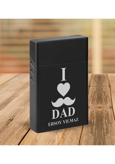 Bk Gift Kişiye Özel İsimli Baba Temalı Siyah Metal Kalem&çakmak&sigara Kutusu&kartlık-cüzdan Hediye Seti, Sevgiliye Hediye-1, Babaya Hediye, Babalar G