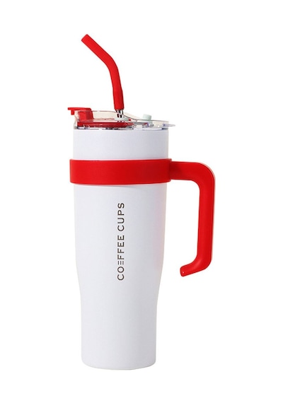 304 L Çelik 1,2 L Beyaz Pipetli Kamp Piknik Termos cin909by