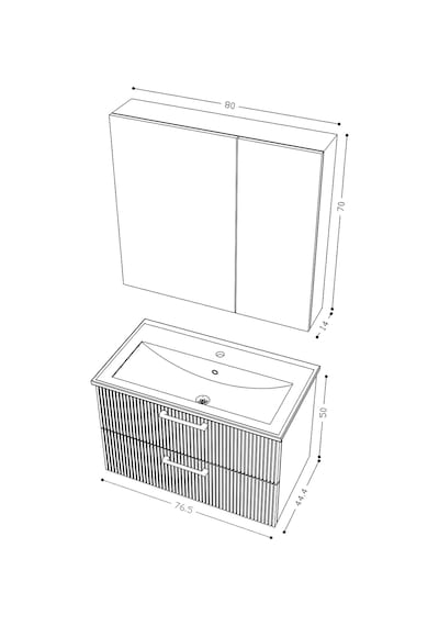 Teta Home Havana 80 Cm Mdf Gövde Membran Kapak Banyo Dolabı Seti Atlantik Çam - Beyaz Teta Home Havana 80 Cm Mdf Gövde Membran Kapak Banyo Dolabı Seti Atlantik Çam - Beyaz