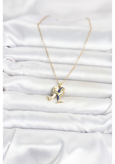 316l Çelik Zincir Gold Renk Dolphin Model Kadın Kolye - Lisinya Altın