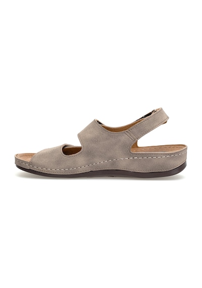 Elit Myss06-034 Erkek Düz Sandalet Vizon