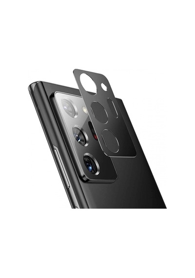 Yediseven Samsung Galaxy Uyumlu Note 20 Ultra 3d Metal Kamera Koruyucu Metal Lens Siyah