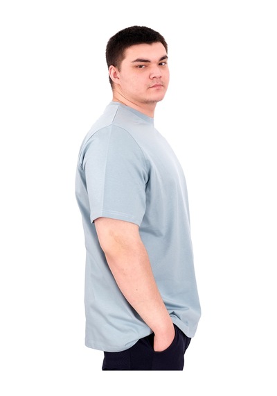 Mode Xl Büyük Beden Erkek T-shirt Bisiklet Yaka Forever U25023 Mavi Mavi