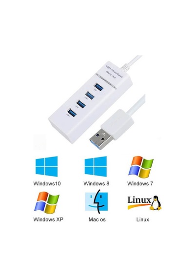 4 Port Usb 3.0 Hub Usb Çoklayıcı 5Gbps Chipli Versiyon