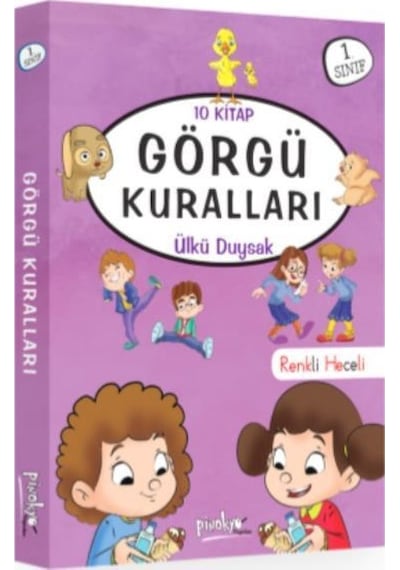 Pinokyo 1. Sınıf Görgü Kuralları Serisi 10 Kitap Renkli Heceli