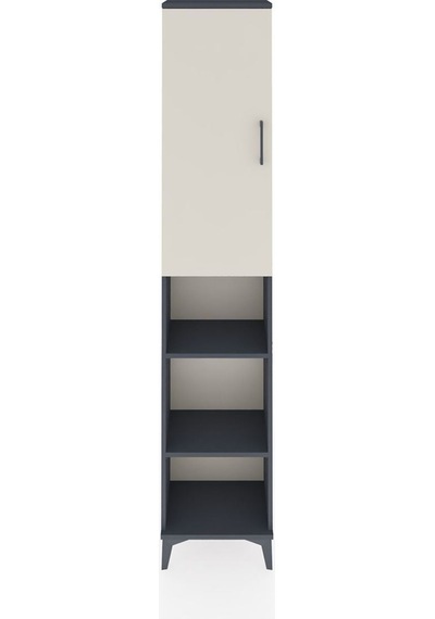 Arges Dolap 4 Raflı Tek Kapaklı Tek Askılı 44x30x221 Antrasit-aytaşı Antrasit