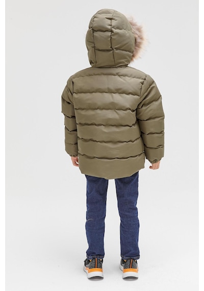 Benittokids Erkek Çocuk Natürel Kürklü Mont 51289 Haki