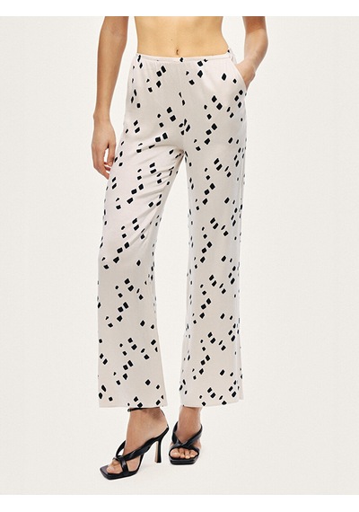 Nocturne Desenli Geniş Paça Pantolon N26yn3475 Varyant