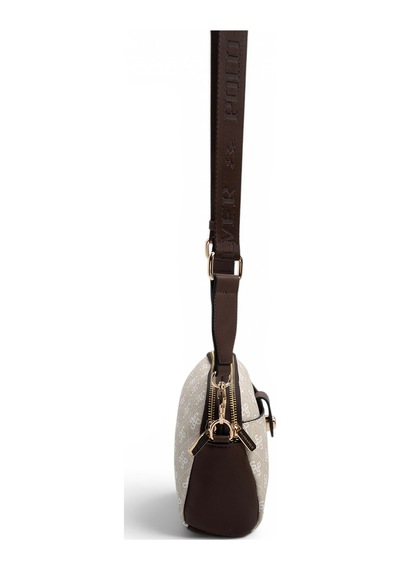 Silver Polo Sp1144 Kadın Çapraz Çanta Monogram Taş-kahve