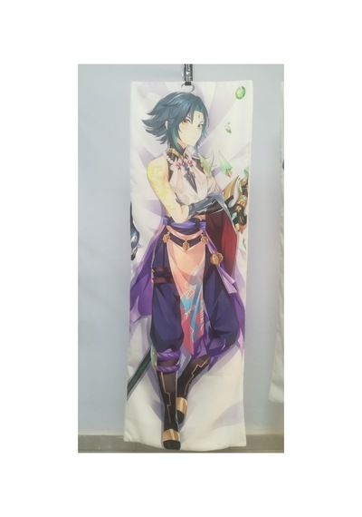 Anime-genshin Impact Desenli Sarılma Yastığı Hugging Pillow Kılıfı Mor