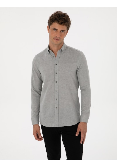 Pierre Cardin Erkek Gri Gömlek Desenli 50316768-vr024 Gri