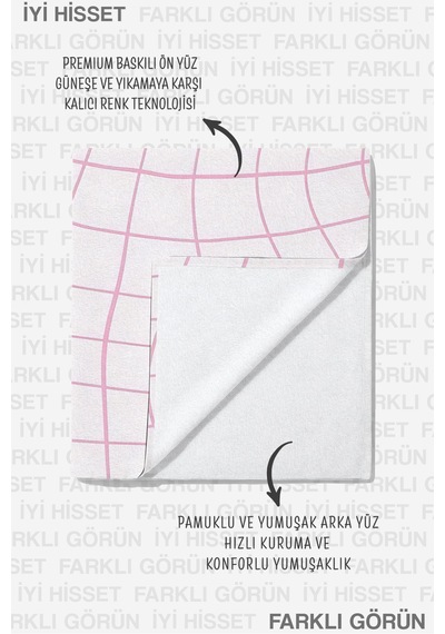 Geometrik Çizgili Plaj Havlusu - Minimalist Pembe Beyaz Havuz Deniz Banyo Hızlı Kuruyan Sahil Örtüsü Sedef Menekşe Geometrik Çizgili Plaj Havlusu - Minimalist Pembe Beyaz Havuz Deniz Banyo Hızlı Kuruyan Sahil Örtüsü Sedef Menekşe