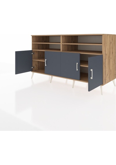 Kronos Konsol 6 Raflı 4 Kapaklı 176x59x99 Çam-antrasit/çam Çam-antrasit/çam Kronos Konsol 6 Raflı 4 Kapaklı 176x59x99 Çam-antrasit/çam Çam-antrasit/çam
