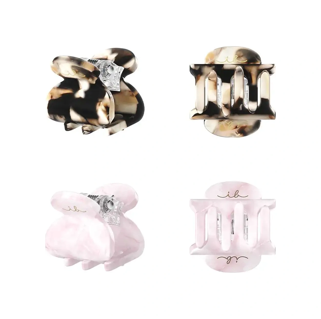 İnvisibobble Mini Sac Kepçeli Toka Clıpstar Petit Four, 4 Adet. 170505543 Pembe Şampanya