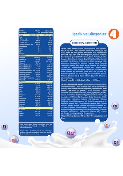 Bebehum 4 Numara Devam Sütü 12 Ay+ 800 gr x 2 Adet