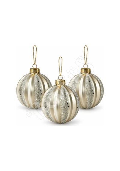 Beysüs Yılbaşı Çam Ağacı Süsü Parlak Özel Yakamoz Gold Holiday Cici Top 8cm 3lü