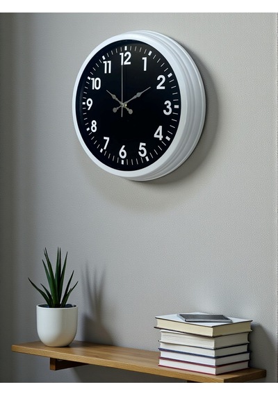 White Pure Kontrast 40 Cm Metal Duvar Saati Diğer