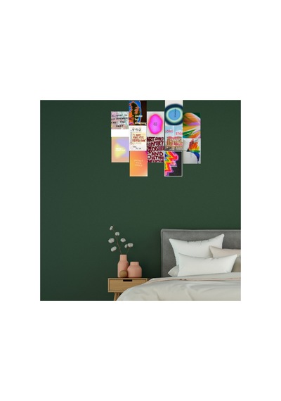 A5 Mottolu Wall Collage Poster Seti Hediyelik Genç Odası Estetik Duvar Afişi
