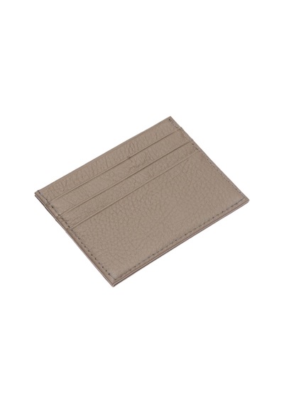 Westpolo Hakiki Deri Slim İnce Unisex Kartlık - Vizon Vizon