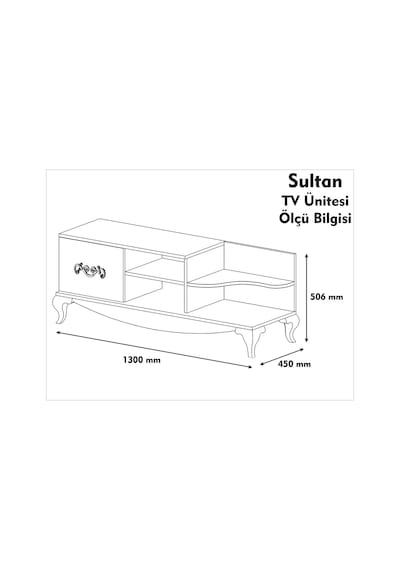 Variant Sultan Tv Ünitesi Tv Sehpası (Beyaz)