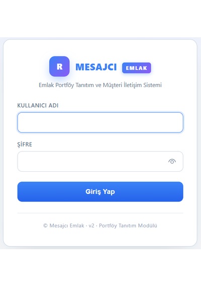 Mesajcı Emlak Otomatik Portföy Tanıtım Ve Müşteri E-posta Sistemi
