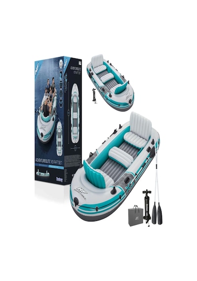 Bestway 65159 Hydro-force Advanture Elite 5 Kişilik Raft Set Şişme Bot 364 166cm Full Set-65159 Çok Renkli