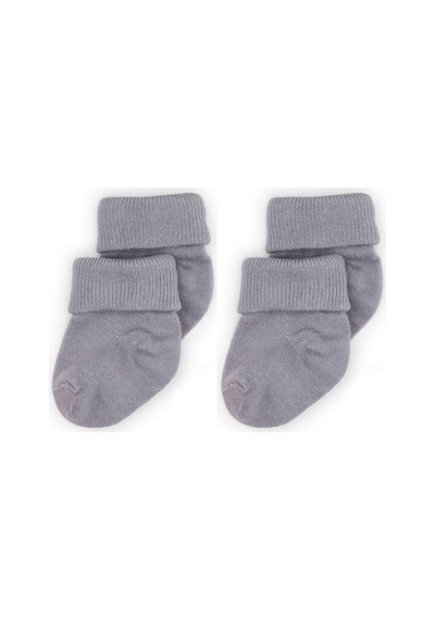 Novibaby 2'li Bambu Bebek Çorap I Cloud I 0 6 Ay I Gri Yenidoğan Bebek Çorabı Çok Renkli