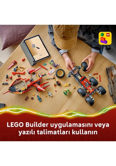 LEGO® NINJAGO® Kara Gemisi 71869 - 9 Yaş ve Üzeri Çocuklar için 3 Araç ve 6 Minifigür İçeren Oyuncak Yapım Seti (1214 Parça)
