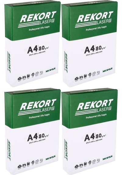 Mopak Rekort A4 80gr/m2 Fotokopi Kağıdı 2000 Adet 4pk 500