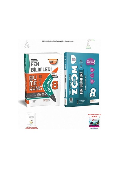Günay 8. Sınıf Lgs Fen Bilimleri 2 Kitaplı Başarı Seti Set 038