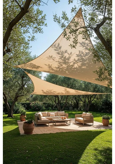 Yarasa Model Jüt Üçgen Gölgelik Tente - 4m X 4m X 5.5m 180gr/m² File Kumaş %95 Uv Koruma Bahçe, Teras, Balko Diğer Yarasa Model Jüt Üçgen Gölgelik Tente - 4m X 4m X 5.5m 180gr/m² File Kumaş %95 Uv Koruma Bahçe, Teras, Balko Diğer