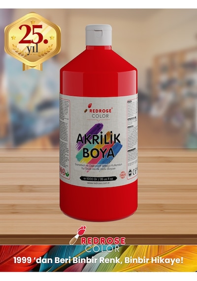 Red Rose Kırmızı Akrilik Boya 1 KG