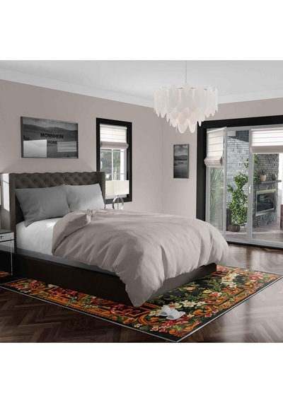 Kaymaz Taban Yıkanabilir Halı Mutfak, Salon, Yatak Odası İçin Modern Dijital Baskı Halı Slnhal153 - 615 Çok Renkli