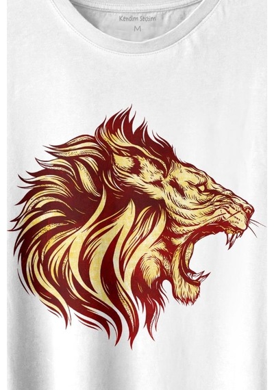 Aslan Lion Head Champion Şampiyon Kral King Galata Baskılı Tişört Unisex T-shirt 001
