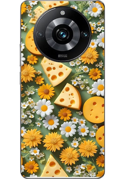Realme 11 Pro Uyumlu Peynirler Baskılı Silikon Kılıf Renkli
