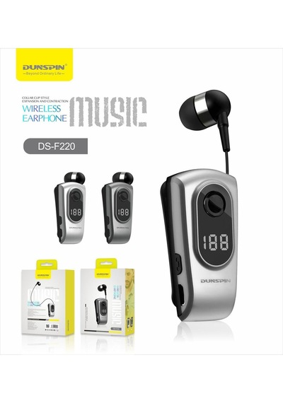 Newdaki DS-F220 Bluetooth 5.0 Makaralı Titreşimli Led Ekran Göstergeli Kulak İçi Kulaklık