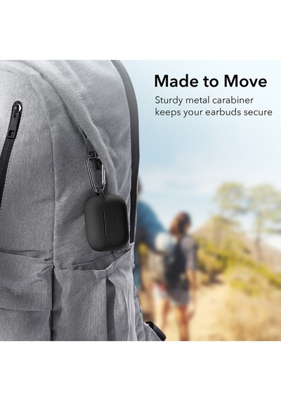 Apple AirPods Uyumlu Pro / Pro 2 Bounce Carrying Kılıf Siyah