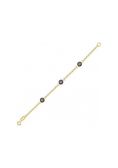 Altın Nazar Boncuklu Kız Çocuk Bileklik Sg42-652811 Sarı Altın