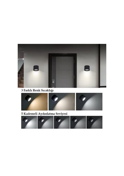 Ledx Al-sk-bd80a Çift Yönlü Kumandalı Duvar Aplik Çalışma Lambası 3000k-4000k-6500k Belirtilmemis