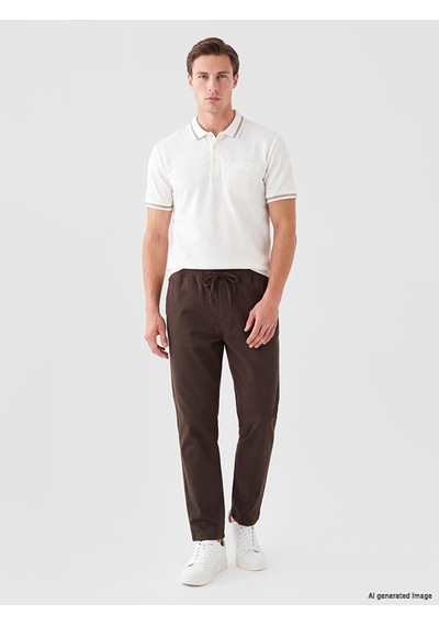 LC Waikiki Lc Waıkıkı Bej Relax Fit Gabardin Erkek Pantolon