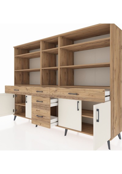 Hyperion Dolap 11 Raflı 5 Çekmeceli 4 Kapaklı 220x44x163 Çam-ayta Çam-aytaşı/çam Hyperion Dolap 11 Raflı 5 Çekmeceli 4 Kapaklı 220x44x163 Çam-ayta Çam-aytaşı/çam