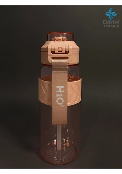 H2o Kilitli Kapaklı Tritan Suluk 1000 Ml Bpa İçermez, Sızdırmaz, Dayanıklı Spor Ve Günlük Matara Pembe