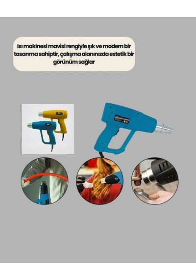 2000w Profesyonel 2 Kademeli Isı Tabancası Sıcak H.a Üfleme