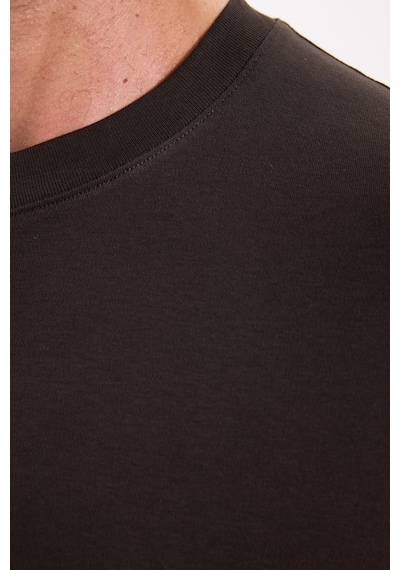 Tudors Unisex Relax Fit Rahat Kesim %100 Pamuk Uzun Kollu Bisiklet Yaka Kahverengi Basic Tişört-51284 Tudors Unisex Relax Fit Rahat Kesim %100 Pamuk Uzun Kollu Bisiklet Yaka Kahverengi Basic Tişört-51284