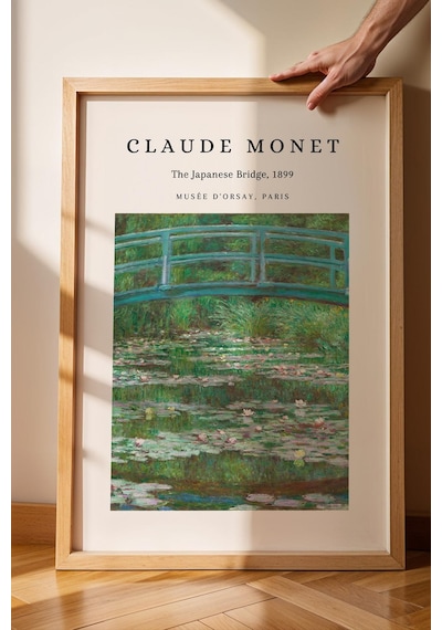 Claude Monet The Japanese Bridge Çerçeveli Tablo Japon Köprüsü - Eklektik Tarz Duvar Dekoru