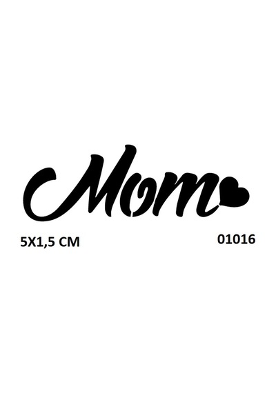 Airbrush Tattoo İngilizce Anne Mom Yazı Sembolü Yapışkanlı Stencil Süsleme Ve Boyama Kalıbı