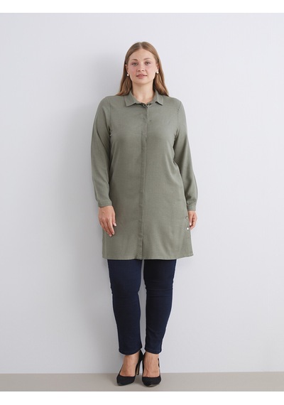 Lcw Grace Haki Regular Fit Kadın Gömlek Tunik