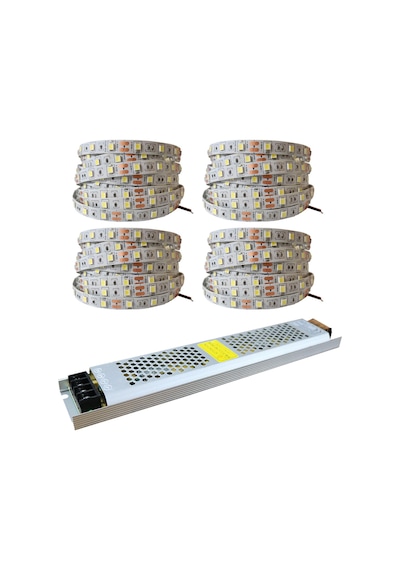 4040 Yeni Nesil Şerit Led Beyaz 20 Metre + 33 Amper 400W Trafo