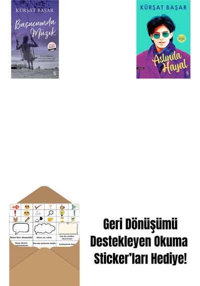 Başucumda Müzik Midi Boy + Aslında Hayal + Okuma Sticker'ları