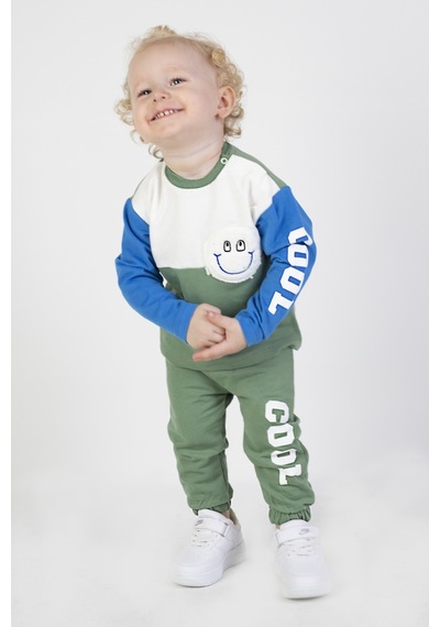 Harika Kids Erkek Bebek&çocuk İki İplik Kumaş Orta Kalınlıkta Örme Basic Alt Üst Eşofman Takımı 001